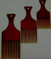 PACK OF 3 BROWN AFRO COMBS /