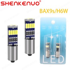 2x 433 H6W BAX9s 6000K LED Sidelight Indicator Tail Reverse Light Lamps Bulb DRL