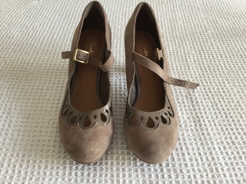 Clarks tan suede leather - clarks, mary