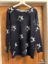 Stella Morgan Navy and White Star Jumper size 12 - slightly bobbled but good con