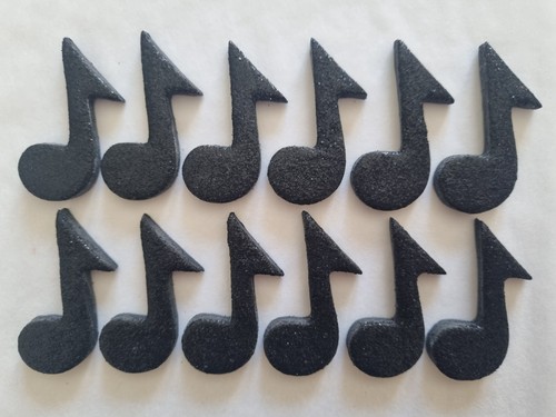Glittery black music notes - music, notes-