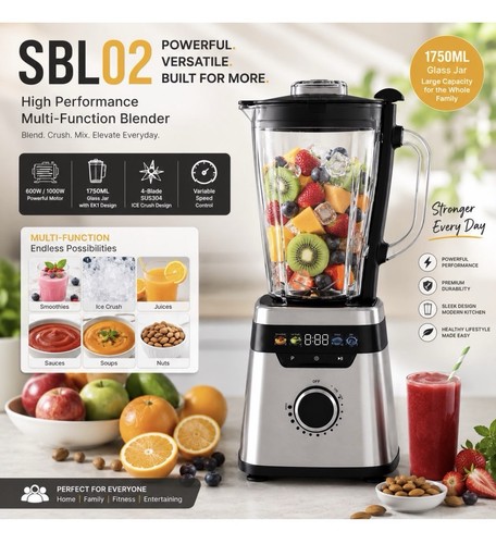 Juicer blender 1750ml glass - juicer,