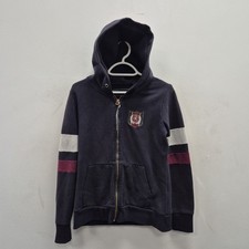 Holland Cooper Heritage Crested Striped Hooded Hoodie Sweat Jacket Size Small