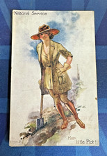 WW1 Patriotic Postcard Women Army Auxiliary Corp WAAC National Service Land Army