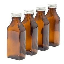 100ml Rectangular Amber Glass
