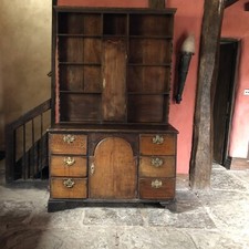 Rare Original Antique Large English Oak Georgian Dresser Sideboard Pot Cupboard