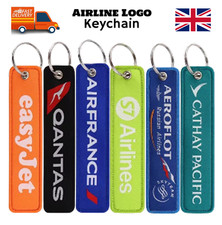 Airline Logo Women Keyring Car Keychains for Men Cool Backpack Key Tag Gifts UK