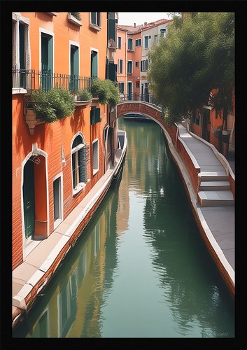 Intimate venice canals framed - canals,
