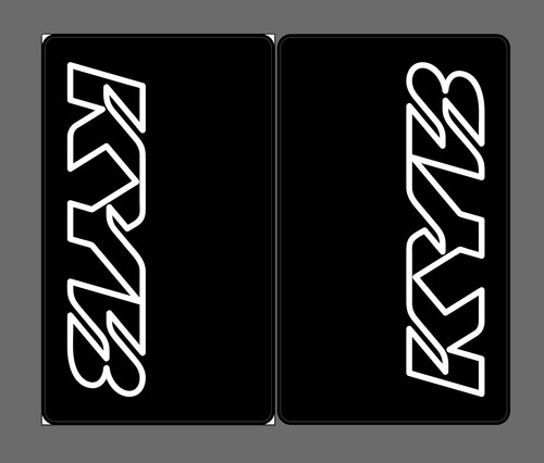Kyb upper fork decals - kyb,