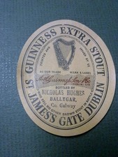Old Guinness label Nicholas