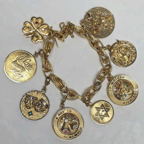 Vintage monet charm bracelet - vintage, 8