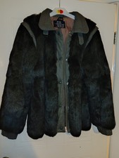 Real Rabbit Fur Jacket Green