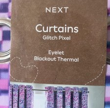 Purple Pixel Ombre Eyelet Blackout Curtains 117(46)w*183(72)d Next