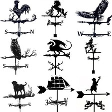 Black metal weather vane - weather,