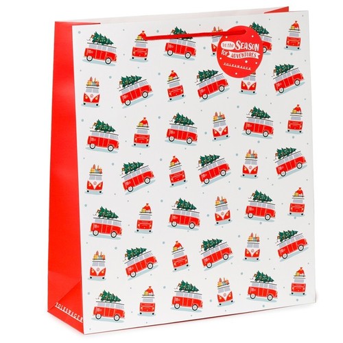 Christmas gift bag camper - christmas,