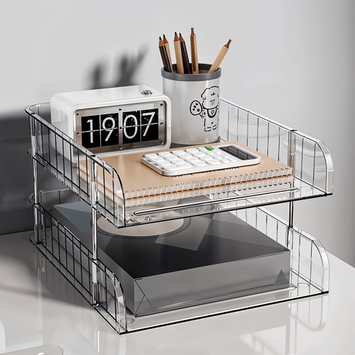 Plastic clear letter - clear, tray