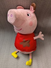 Peppa Pig Large Soft Toy Splish Splash Splosh! Muddy Puddles Plush Teddy