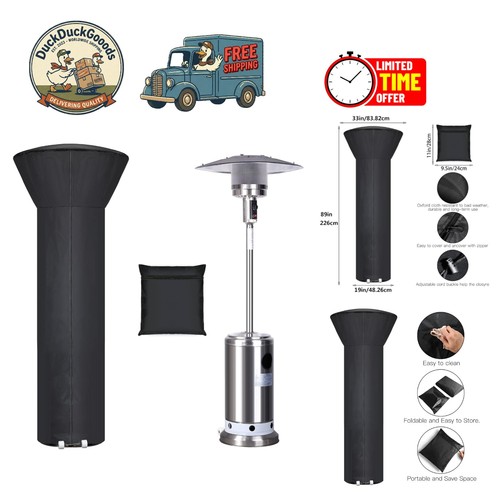 Elegant black patio heater - patio,