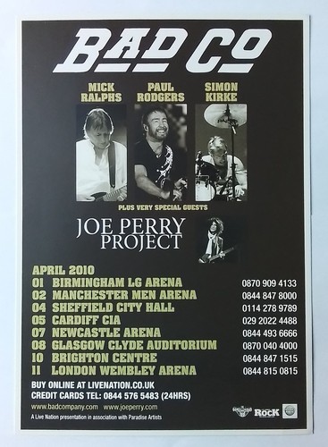 Bad company tour concert flyer - bad,