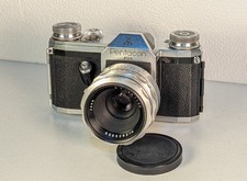 Pentacon FM ( Contax S ) 35mm SLR Film Camera with Jena T 50mm f/2.8 Lens - READ