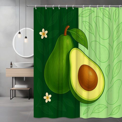Avocado shower curtain green - avocado,