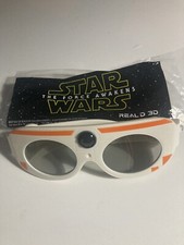 Star Wars Force Awakens Rare 3D Real d Glasses New Sealed BB8