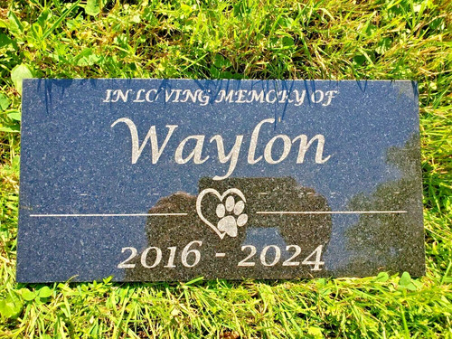 6x12 granite pet memorial - 6x12,