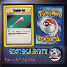 Full Heal #82 Pokémon TCG Base Set UK 1999-2000 Ed. Uncommon EXCELLENT condition