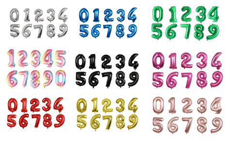Number balloons inch foil - balloons,