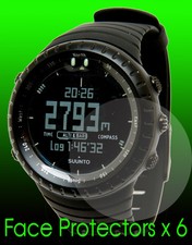 Suunto Core All Black Military watch face protectors x 6 .... WATCH NOT INCLUDED
