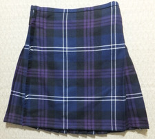 Vintage THE KILT Childs Navy Blue Traditional Style Plaid Kilt - Age 5 - 6 yrs