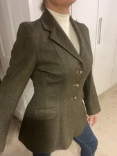 Ladies Caldene Tweed Competition Riding Jacket Size 10 pure new wool