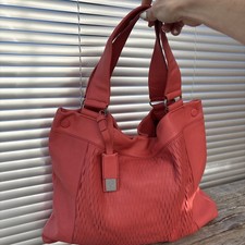 Calvin Klein Ladies SHOULDER Grab Bag Coral Pink LEATHER
