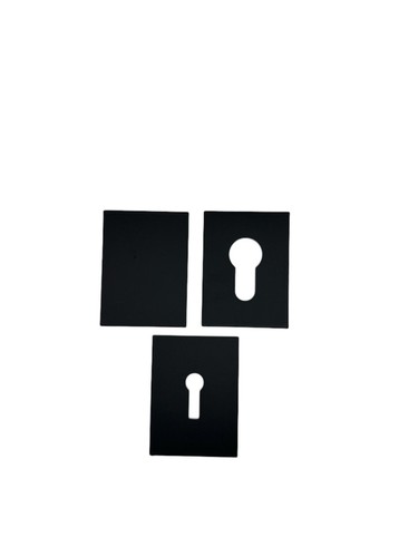 Black adhesive escutcheon - black,