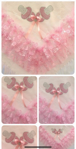 Romany baby shawl pink - -, pink/