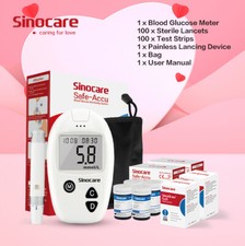 Sinocare Diabetes Sugar Meter Blood Glucose Monitor Testing Kit orTest Strips UK