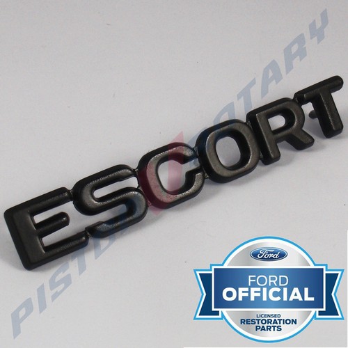 Escort boot badge chrome - boot,