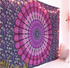 Indian Pink Mandala Cotton Tapestry Wall Hanging Boho Decor Bedspread Throw Sofa