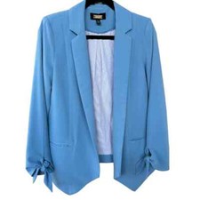 Greylin Anthropologie Women's Robin's Egg Blue Cuff Tie Blazer Size Small