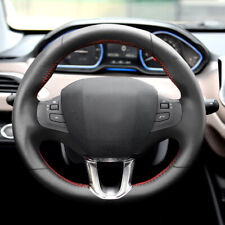Hand Sewing Steering Wheel Leather Cover Trim For Peugeot 208 2008 2014-2018