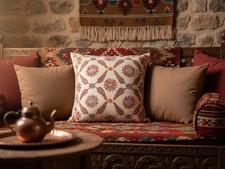 Luxury Suzani Silk-Linen Throw