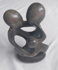 Modern Soapstone Carved Family