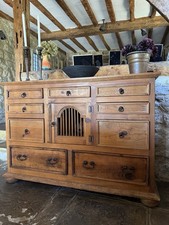 Large Rustic Farmhouse Pine Chest Of Drawers Or Sideboard - Delivery available