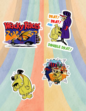 Wacky Races Retro Cartoon 4pc
