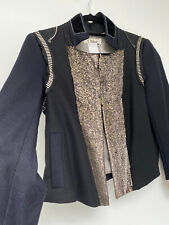 CHLOE Black Navy Wool Cashmere