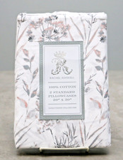 Rachel Ashwell Standard Pillowcases Floral Botanical Wildflowers Gray Blush Cott