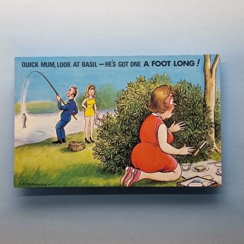 Comic postcard fishing basil - comic,