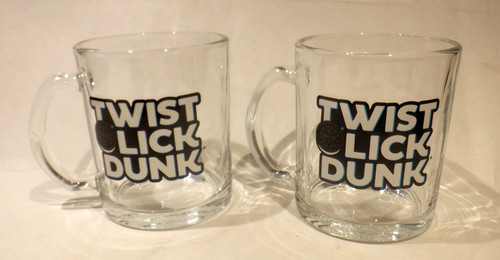 Pair vintage clear glass - pair,