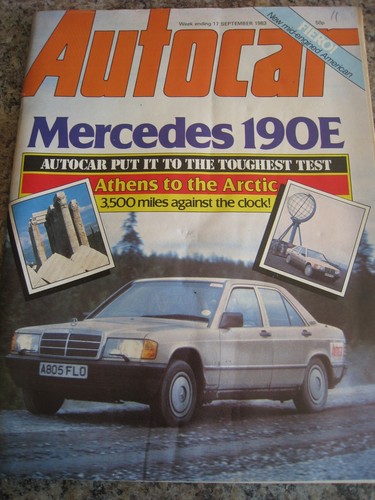 Autocar sep 1983 merc - 1983, 190e