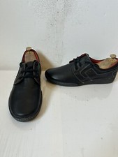 Moshulu Black Leather Shoes Size UK 7 EU 41 Wide Fit